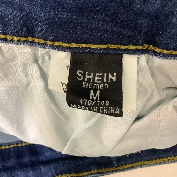 Shein Womens Size M (26x26) High Waisted Distressed Mom Jeans - Picture 3 of 8
